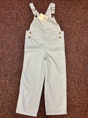 The Beaufort Bonnet Company Choo Choo Overalls, light blue, 4T, NWT